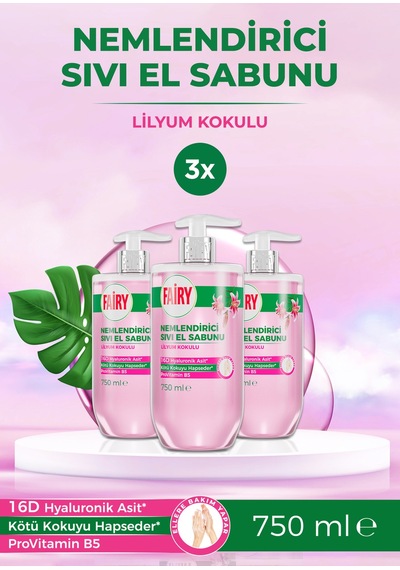 Sıvı El Sabunu Lilyum Kokulu 3 X 750 Ml