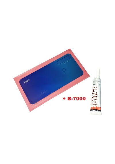 Tkgz Xiaomi Redmi Note 8 Arka Kapak Cam+b-7000 Mavi