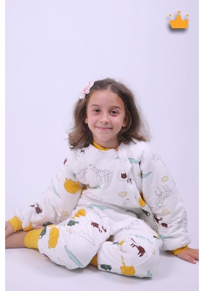 Babyhola 2-9 Yaş Kalın Elyaf Dolgulu 2.5 Tog Premium Kalite Çocuk Uyku Tulumu 23504 Dinozor