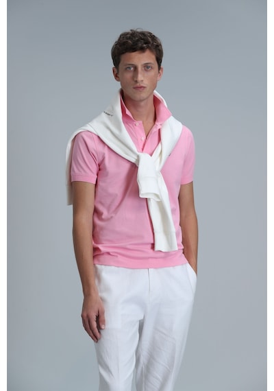 Lufian Laon Smart Erkek Polo Tişört Slim Fit Pembe Pembe 111040164100800 Pembe