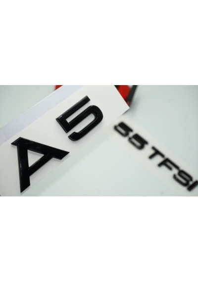 Audi A5 55 Tfsi Parlak Siyah Abs 3m 3d Bagaj Yazı Logo