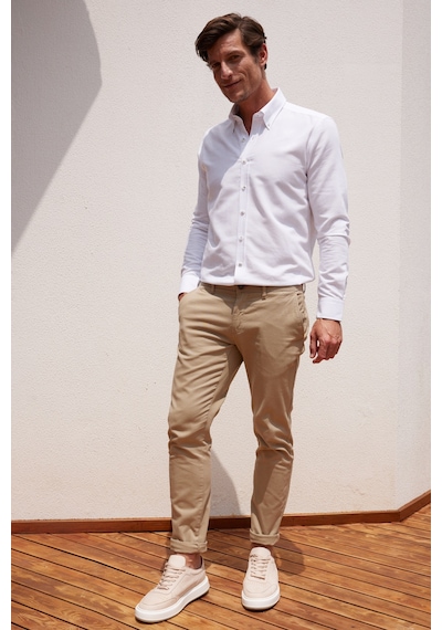 AC&Co / Altınyıldız Classics Erkek Bej Slim Fit Dar Kesim Pamuklu Esnek Rahat Chino Pantolon Bej AC&Co / Altınyıldız Classics Erkek Bej Slim Fit Dar Kesim Pamuklu Esnek Rahat Chino Pantolon Bej