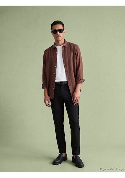Lcw Vision Kahverengi Regular Fit Erkek Gömlek