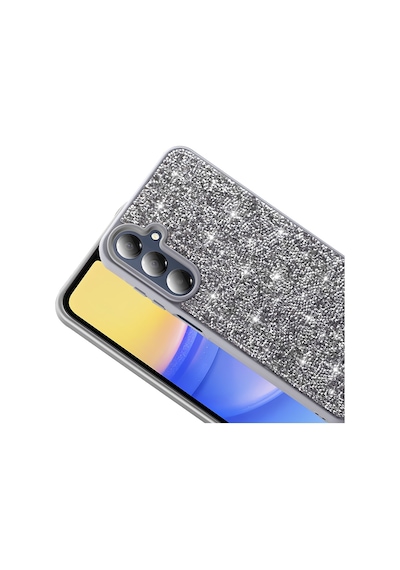 Zore Galaxy Uyumlu A16 Kılıf Parlak Taşlı Tasarım Ata Pırlanta Kapak - Gold Gold