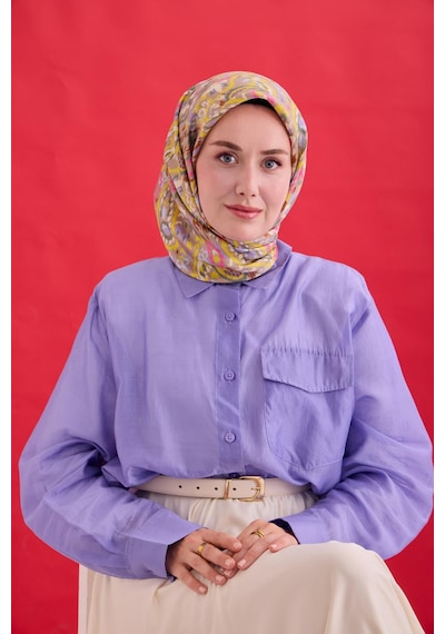 Silk Home Twill İpek Eşarp 11478-11 Pembe, Sarı, Vizon, Yeşil, Eflatun