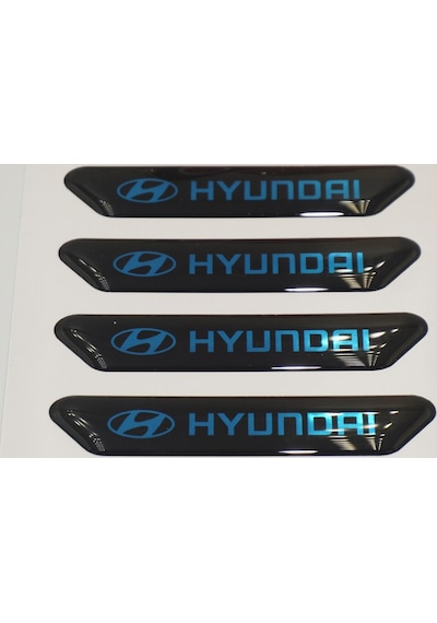 Hyundai Logo Kapı Kenarı Koruma Metalize Damla Desen 3M Band