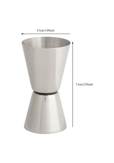 Jingyi Kokteyl Jigger, 20/40 Ml Paslanmaz Çelik Kokteyl Jigger Çift Kafa Ölçüm Kabı Ons Alkol Ölçüm Kabı Diğer