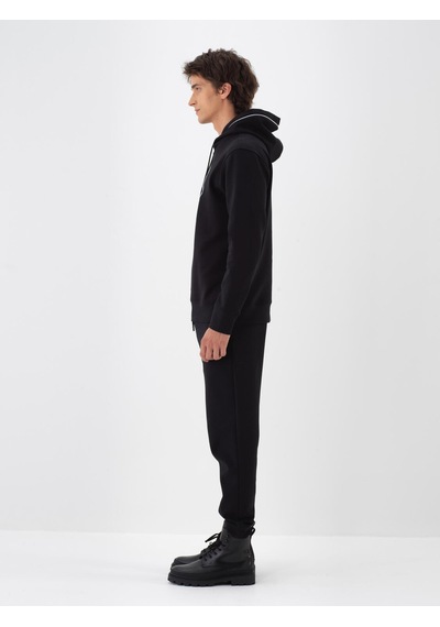 Xint Siyah Pamuk Dokulu Regular Fit Sweatshirt 300313