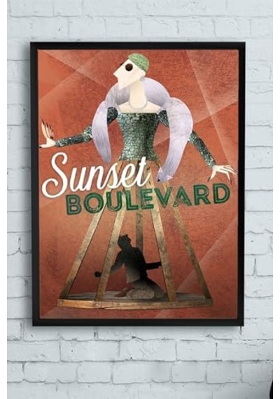 Pster13459 Sunset Boulevard Film Afişi Çerçeveli Tablo 3 40x50cm