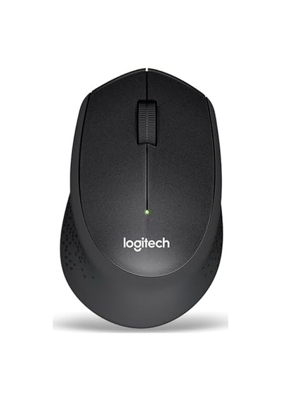 M330 Sessiz Kablosuz Mouse, Sağ Elle Kullanıma Uygun, 10 M Kullanım Mesafesi, 1.000 Dpı Yüksek Hassasiyetli Optik İzleme, 18 Ay Pil Ömrü, Siyah