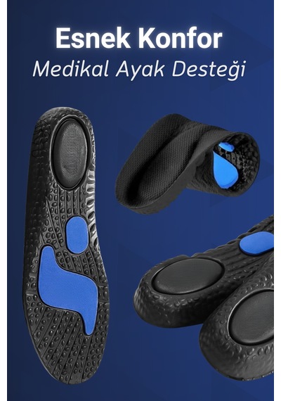 Dopar Spor Tabanlık Şok Emici Topuk Destekli Nefes Alabilen Yüksek Darbe Önleyici İç Taban