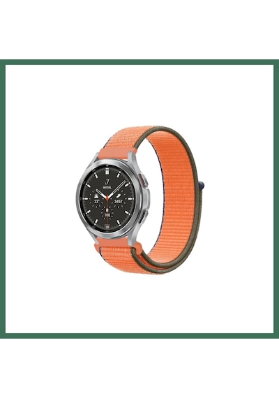 En-cag Watch 22mm Uyumlu Hasırlı Cırtcırtlı Kordon - Turuncu Bss