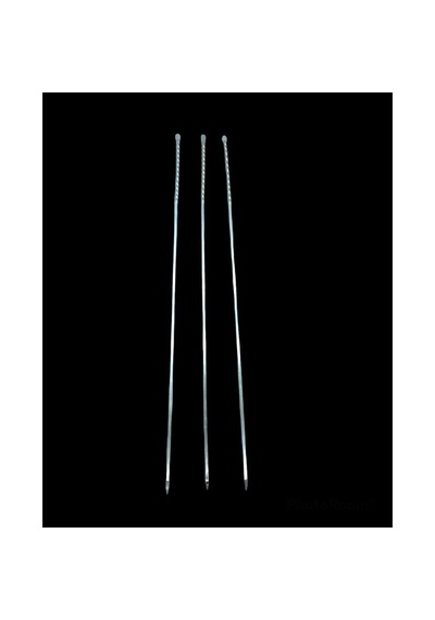 Burgulu Metal Kuşbaşı Şişi - Kalın Kare Mimarili 50 Cm