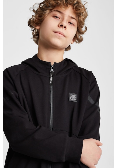 Lescon Çocuk Fermuarlı Kapüşonlu Sweatshirt 25n-3101 Siyah