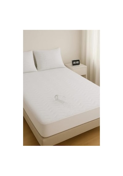 Kapitone Sıvı Geçirmez Tek Kişilik Alez 90x190 Açık Indigo