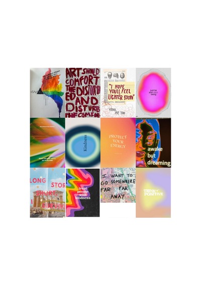 A5 Mottolu Wall Collage Poster Seti Hediyelik Genç Odası Estetik Duvar Afişi
