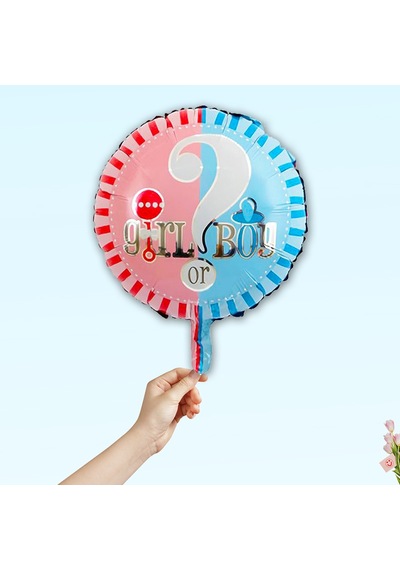 Girl Or Boy Folyo Balon, 45 Cm Çok Renkli