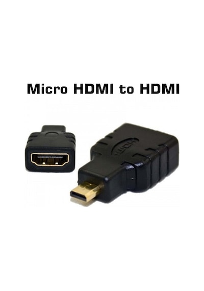 Micro Hdmı To Hdmı Çevirici Adaptör - Altın Uçlu 4k Destekli Dönüştürücü - Raspberry Pi 5 Uyumlu