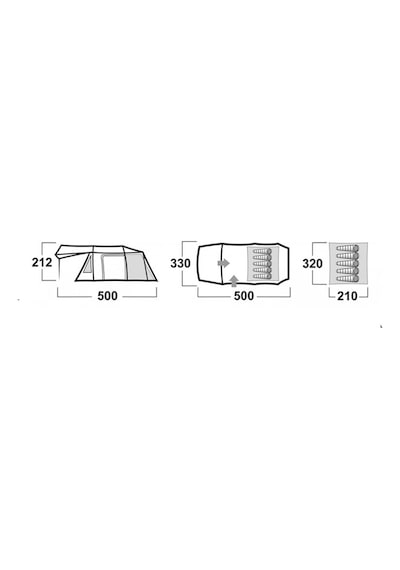 Husky Caravan Yeşil 12 M² Dural Çadır Yeşil