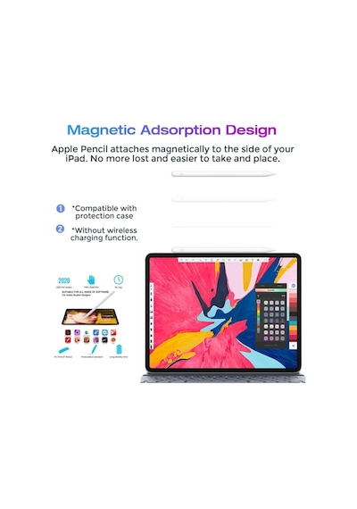 Apple Uyumlu iPad  Pro 12.9 2021 Active Stylus 5. Nesil Özel Yazı Çizim Kalemi