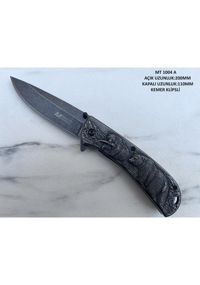 Mtech Mt-1004-a Katlanır Yarı Otomatik Kamp Çakı Siyah