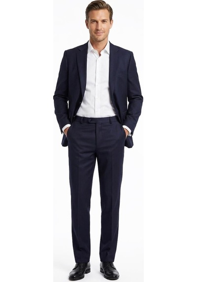 UKİ Lacivert Comfort Fit Klasik Pantolon