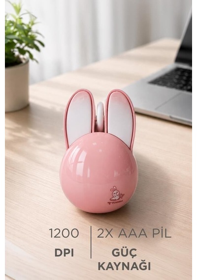 Tavşan Kulaklık Sessiz Mouse 1200 Dpı Tm21 Günlük Kullanım Bilgisayar Faresi Taşınabilir Fare Diğer