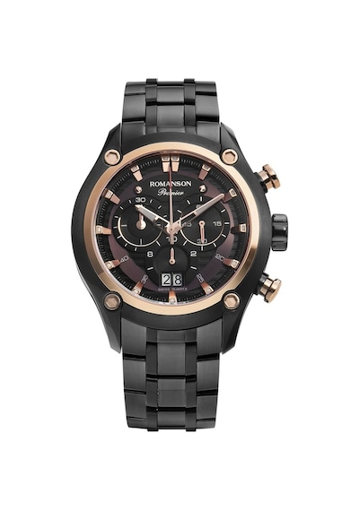 Romanson Pa4258hm1aa36r Safir Cam Swiss Quartz Çelik Kasa Çelik Kordon Kronometre Takvimli Erkek Ko