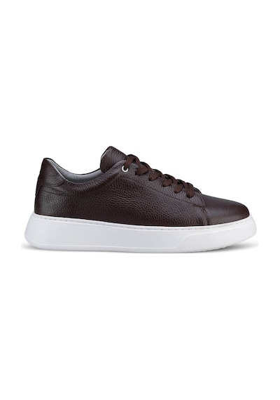 Hatemoğlu Erkek Kahverengi Deri Esnek Taban Bağcıklı Casual Ayakkabı Sneaker Kahverengi
