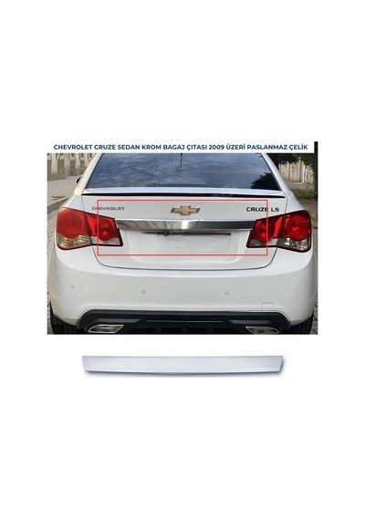 Ebal Otomotiv Chevrolet Cruze Sedan Krom Bagaj Çıtası 2009 Üzeri P. Çelik