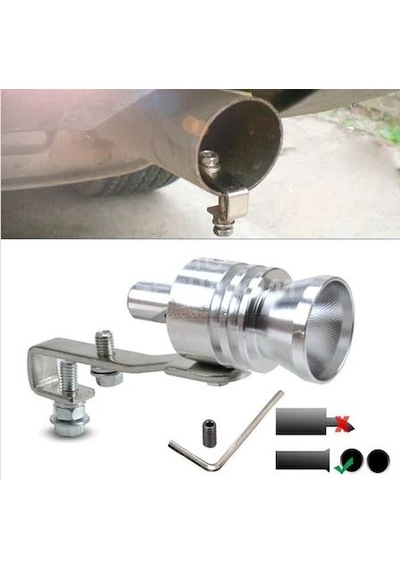 Üniversal Egzoz Islık Aparatı Egzoz Turbo Sesi Large 29 Mm Krom