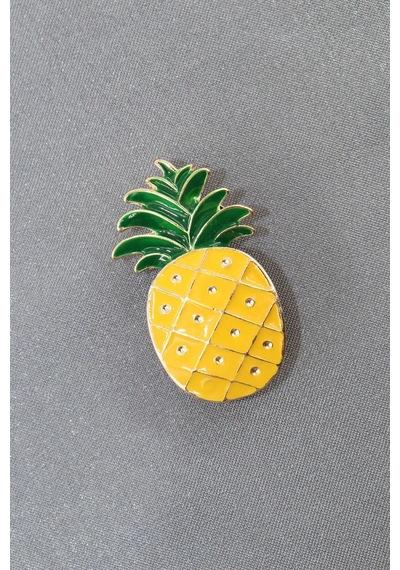 Kristal Taşlı Ananas Broş. Yaka İğnesi Broş. Taşlı Broş. Kadın Broş. Erkek Broş. Broş. Ananas Broş. Çok Renkli