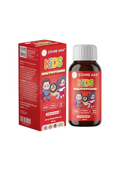 Zühre Ana Kids Multivitamin Şurup Çilekli 150 ML