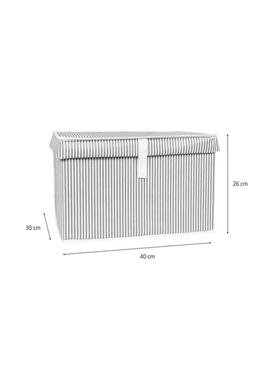 Tr Çok Amaçlı Düzenleyici Kapaklı Sandık Tipi Kutu Hurç Organizer 40x30x26
