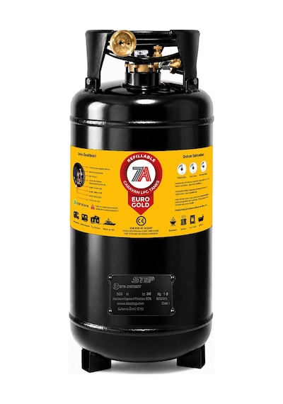 36 Litre Euro Gold Filtreli Karavan Lpg Tankı Siyah