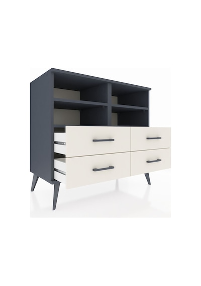 Hyperion Şifonyer 4 Raflı 4 Çekmeceli 88x44x80 Antrasit-antrasit/aytaşı Antrasit/aytaşı Hyperion Şifonyer 4 Raflı 4 Çekmeceli 88x44x80 Antrasit-antrasit/aytaşı Antrasit/aytaşı