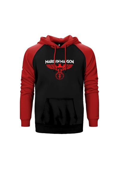 Marilyn Manson Spread Eagle Gri Renk Reglan Kol Sweatshirt / Hoodie