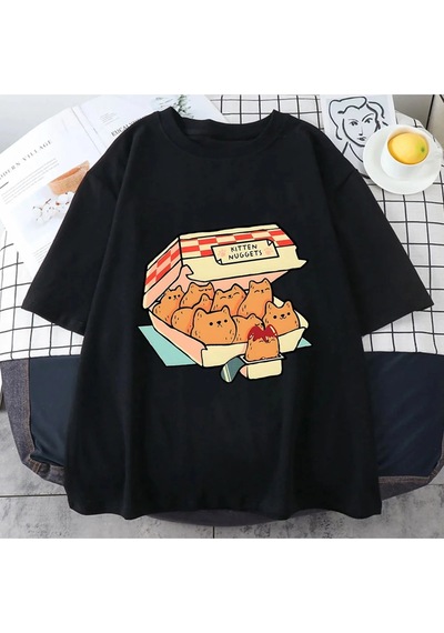 Startmore Beyaz Yavru Nuggets Mutlu Kawaii/sevimli High Street Leri Lu Siyah