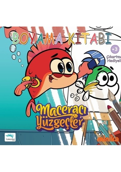Maceracı Yüzgeçler-Boyama Kitabı - Arzu Demirel Birinci - Turkuvaz Çocuk