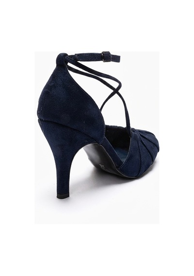 Luvishoes Elıza Lacivert Süet Kadın Topuklu Ayakkabı