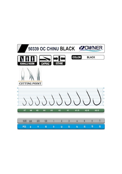 Owner 50339 Cut Chinu Black İğne 4