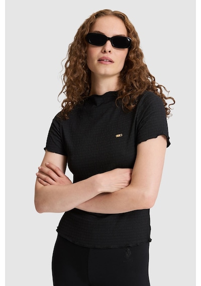 U.S. Polo Assn. Kadın Siyah Tişört 50323528 Vr046