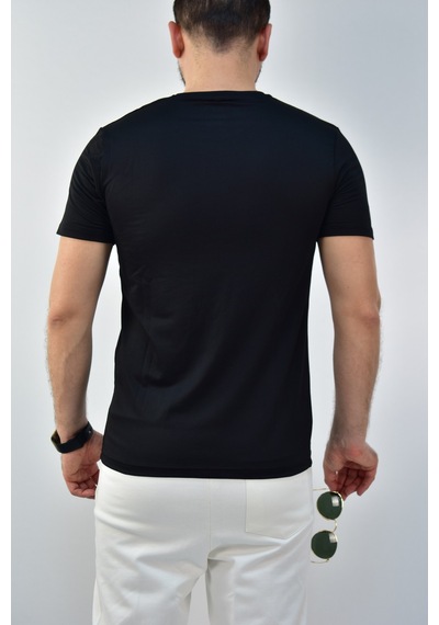 Escetic Erkek Siyah Slim Fit T-Shirt-3282