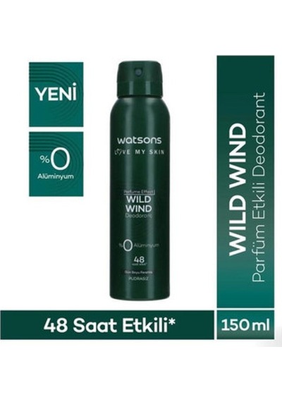 Watsons Wild Wind Deodorant Sprey Erkek Pudrasız