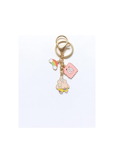 Patrick - Sünger Bob Metal Charm Anahtarlık Çok Renkli Çok Renkli