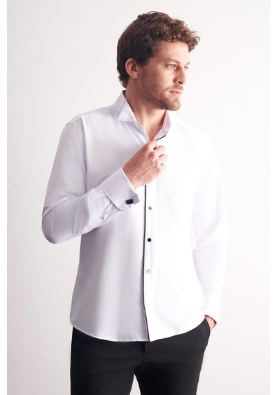 İmza Beyaz Uzun Kol Ata Yaka Düz Pamuklu Slim Fit Gömlek 1004255215 Beyaz İmza Beyaz Uzun Kol Ata Yaka Düz Pamuklu Slim Fit Gömlek 1004255215 Beyaz