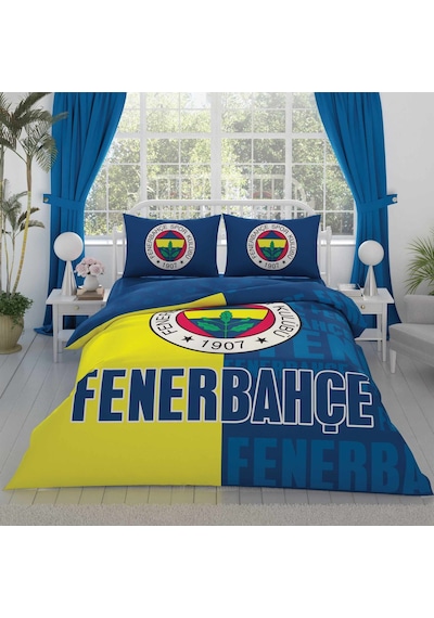 Taç Fenerbahçe Parçalı Logo Pamuk Nevresim Takımı-Çok Renkli