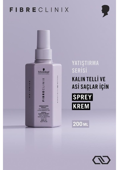 Fibre Clinix Elektriklenme Karşıtı Pürüzsüzleştirici Sprey Krem 200ml De-frizz
