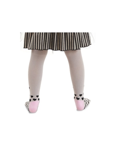 Denokids Unicorn Gri Pembe Kız Çocuk Külotlu Çorap