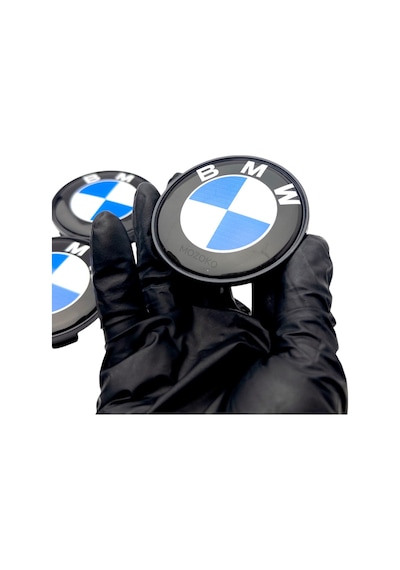 70 Mm Bmw Logolu Siyah Jant Göbeği Kapağı 5 Ayaklı Geçmeli Jant Kapağı Seti 4 Adet